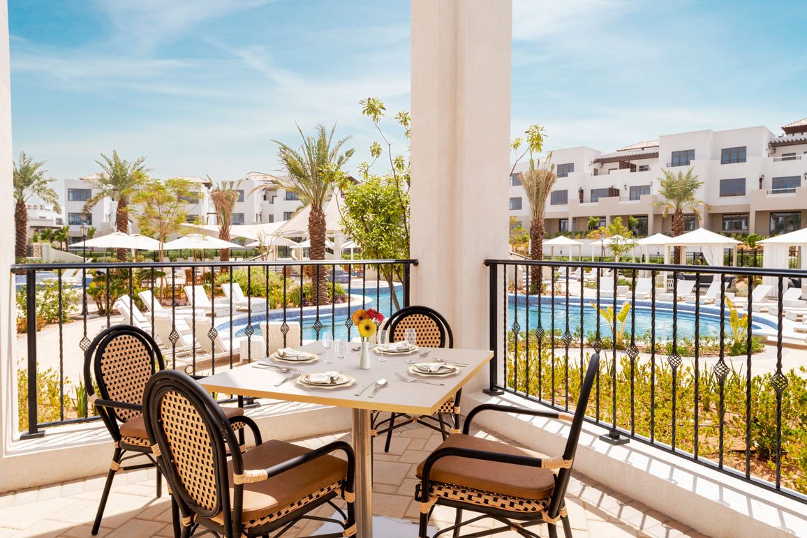 View from restaurant outdoor seating area