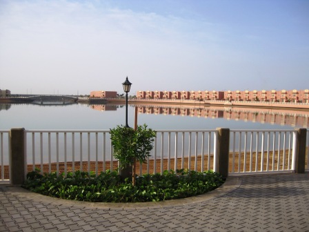 View across the lagoon