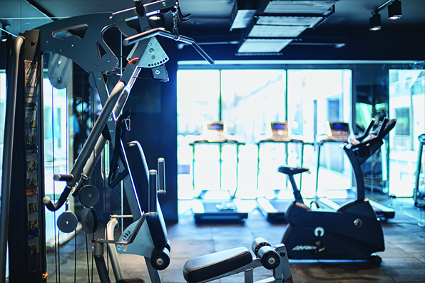the gym 